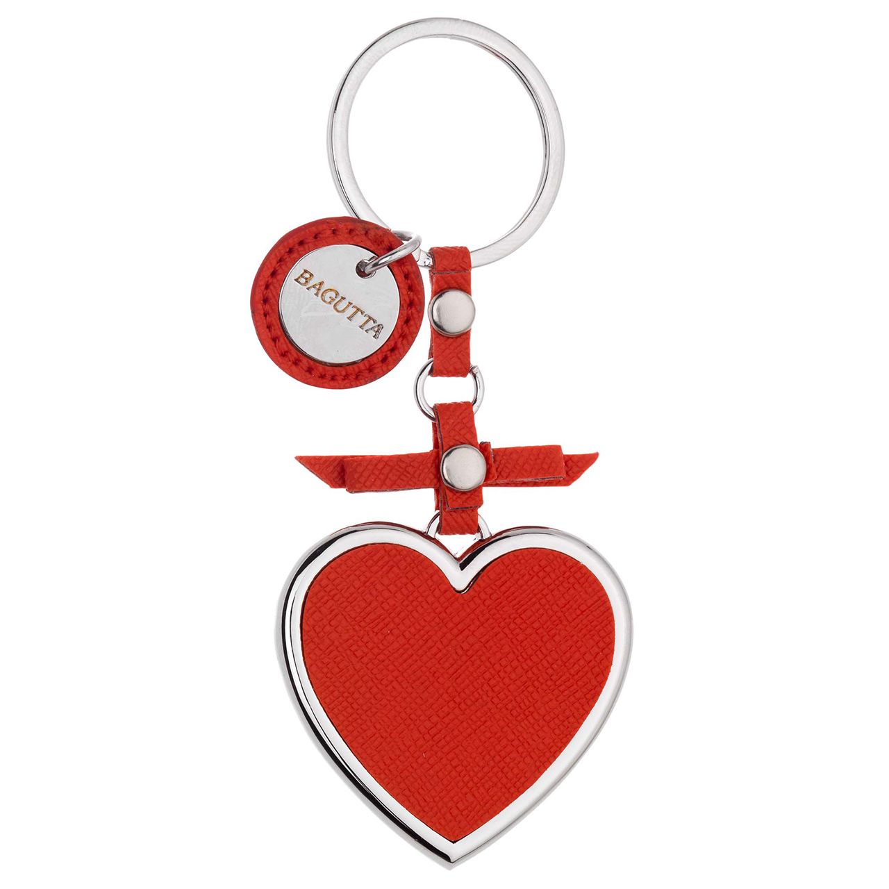 PORTACHIAVI CUORE CON FIOCCO ROSSO